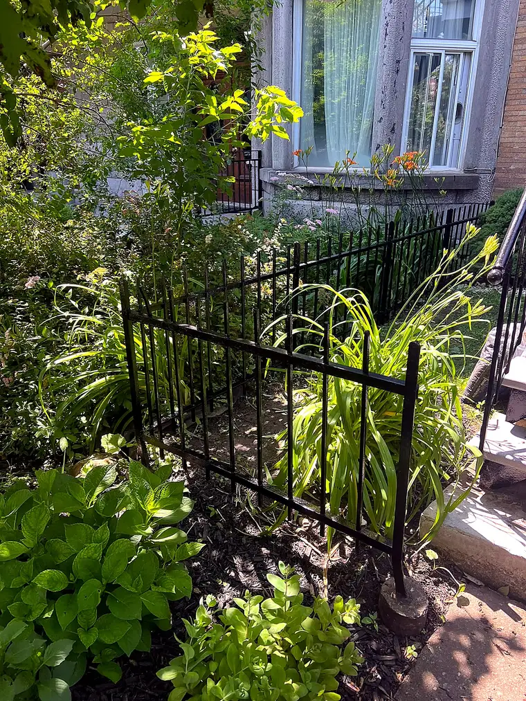 Clôture de jardin en fer forgé